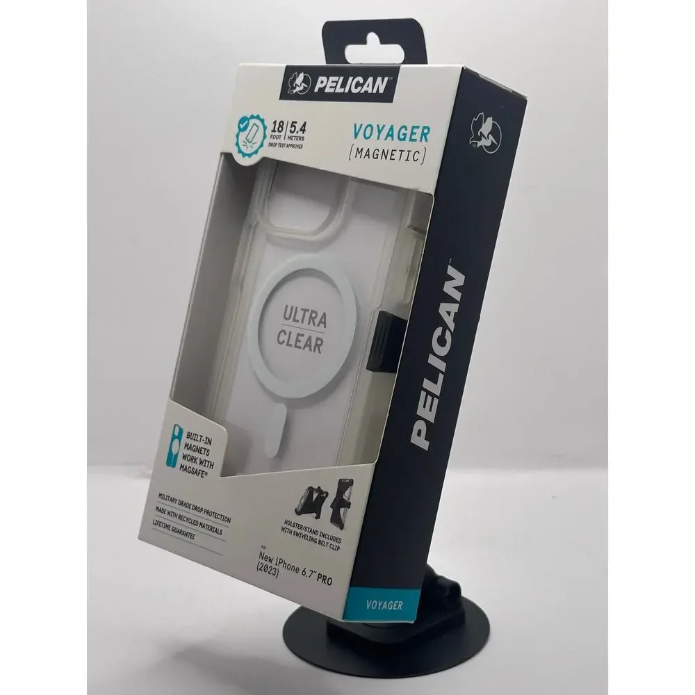 Pelican Voyager Magnetic iPhone 15 Pro Ultra Clear MagSafe NWT MSRP: $65.00